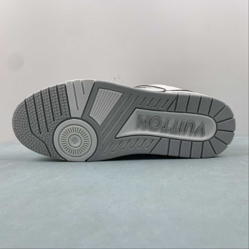 Louis Vuitton Trainer White Black Grey