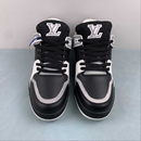 Louis Vuitton Trainer Black White Grey