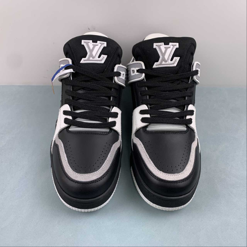 Louis Vuitton Trainer Black White Grey