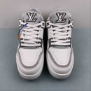 Louis Vuitton Trainer White Black Grey
