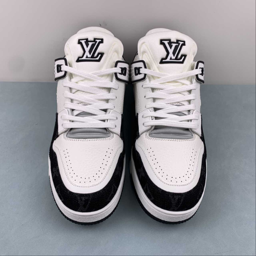 Louis Vuitton Trainer Paris White Black