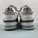 Louis Vuitton Trainer White Black Grey