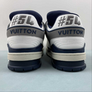Louis Vuitton Trainer White Blue Grey