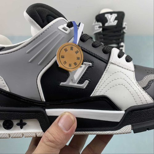 Louis Vuitton Trainer Black White Grey