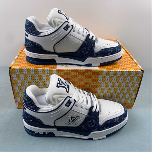 Louis Vuitton Trainer Paris Blue White